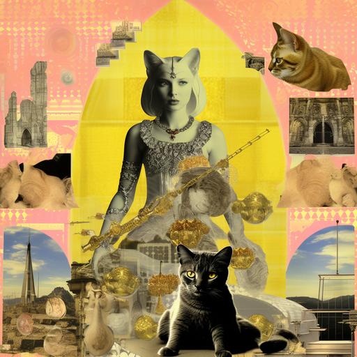 dadist collage made by kitty, a 32 year old cat-core-woman-ore-gold-thing