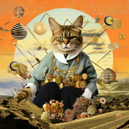 dadist collage made by kitty, a 32 year old cat-core-woman-ore-gold-thing