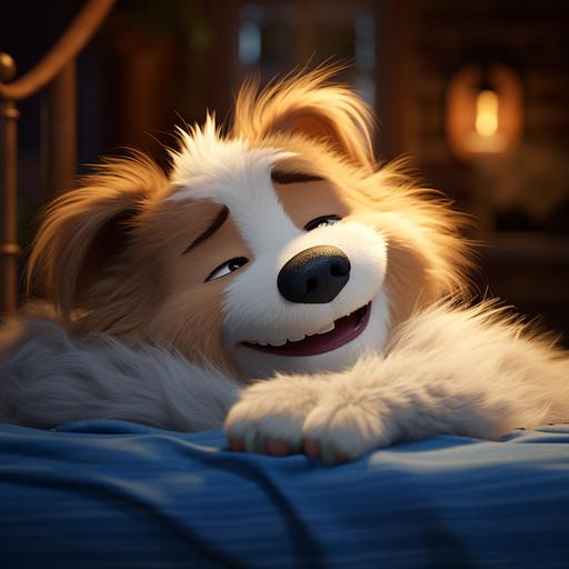 image of a funny pet that sleeps peacefully in cartoon style The Secret Life of Pets