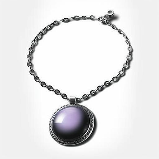 dark gray metal necklace, no background, high definition  --v 5.0