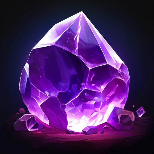 dark purple amethyst, magical gem, purple magical energy, hearthstone art style, --s 100