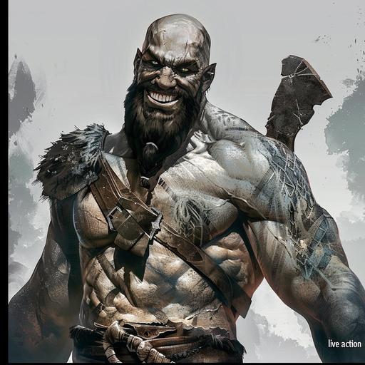 d&d concept art, A male of the Goliath Race from dungeons and dragons 5E. Photorealistic, 