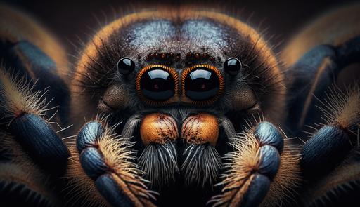 🔬; tarantula face --ar 7:4