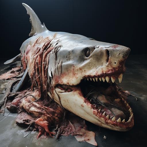 dead rotting shark