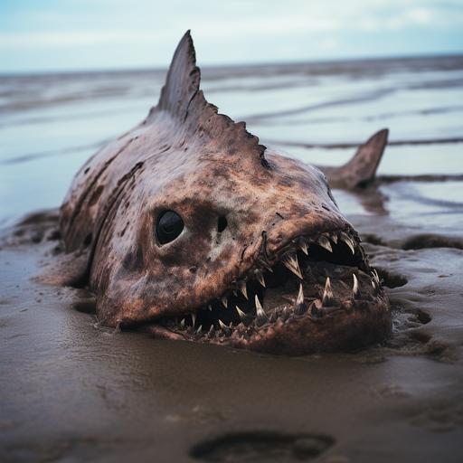 dead rotting shark