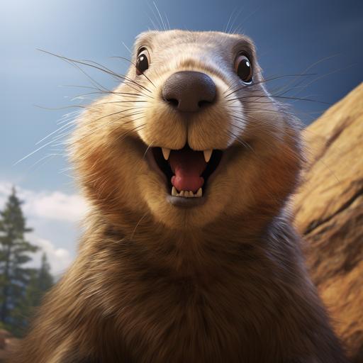 Marmot with a pinocchio nose