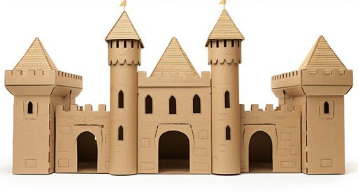 fantasy construct, corrugated cardboard kingdom, cardboard castle, cardboard king --ar 39:21 --c 44 --s 69 --v 5.2