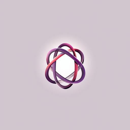 design a logo, let the logo represent connection, chains, soft, creative, expressive, gray pink and purple tones, simple, minimalistic --v 5.1