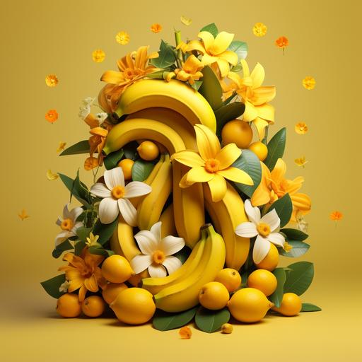 design a picture of banana that is fruit, extremely detailed