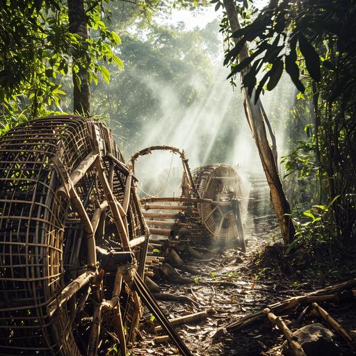 rattan kukka machines fabricating reforestation of the Amazon --v 6.0
