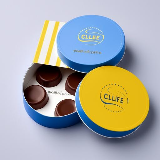 design me a packaging for a chocolate from lille in france. in the shape of a beer cap with a 