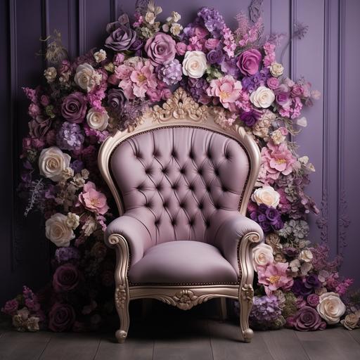 digital backdrop princess digital background chair spring floral room photography composite purple digital photo prop