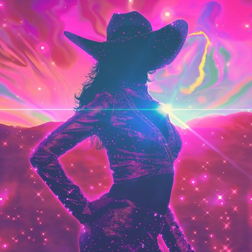 disco cow girl asthetic background no people --v 6.0