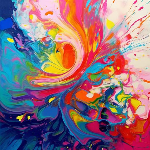 divine gummy paint bright abstract art --v 5.1 --s 250