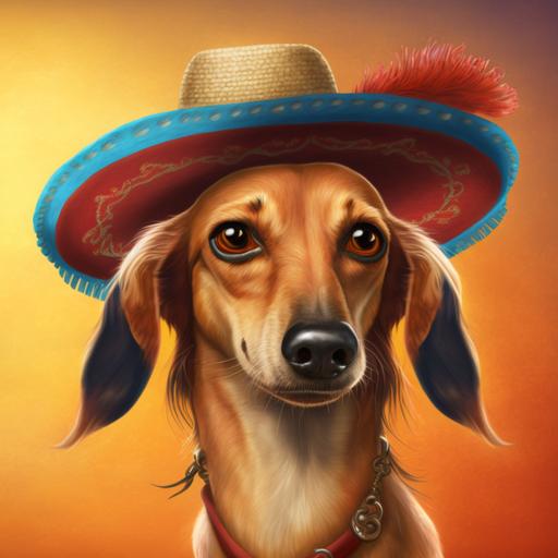 dog with sombrero, 4K --v 4
