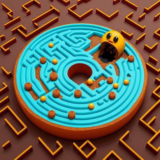 donut pacman in maze --v 4