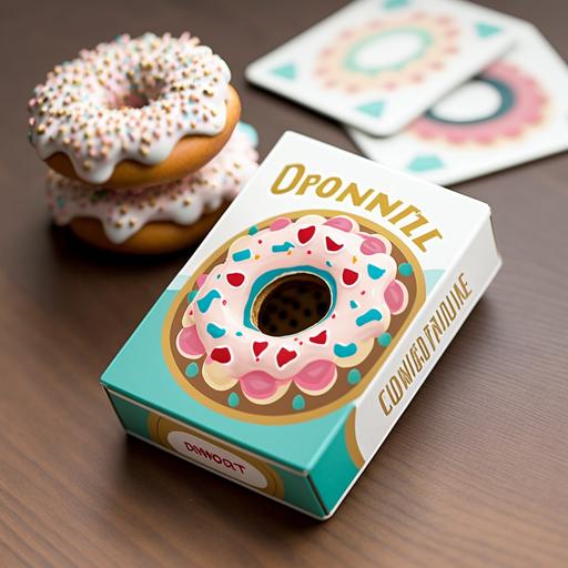 donut themed playing cards --v 4