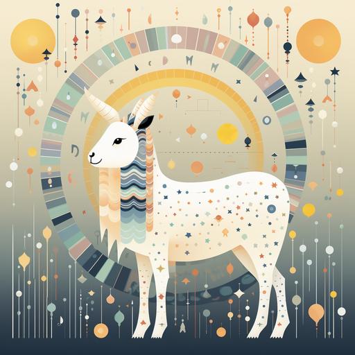 ecliptic cartoon animal, patterned infographic, drawing style, pale rainbow colours, simple lines --s 150 --c 10