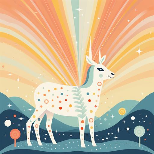 ecliptic cartoon animal, patterned infographic, drawing style, pale rainbow colours, simple lines --s 150 --c 10