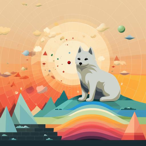 ecliptic cartoon animals, infographic, drawing style, pale rainbow colours, simple lines --s 150 --upbeta
