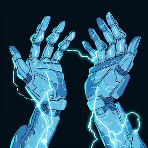 electrical cartoon hands