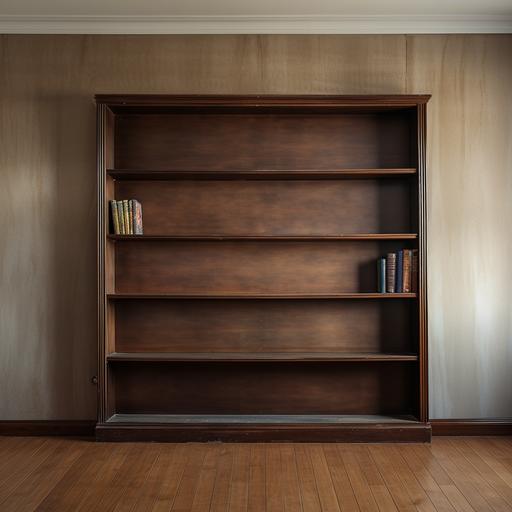 empty bookshelf