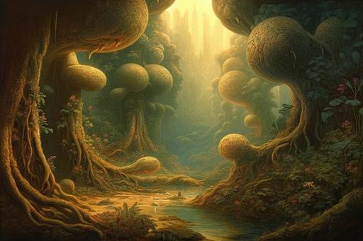 epic scifi art, outerworld landscape, the leviathan carnivorous stomatic vines, sentient Vitaceae dentata of C-Mor Prime, supple writhing serpentina figurata, style of augustus john, john martin, martin johnson heade, luminous suffusion, dripping viscous toxins, gaping maws, hyperrealistic, otherworldly realism, mycosmic --ar 3:2 --s 600 --v 5