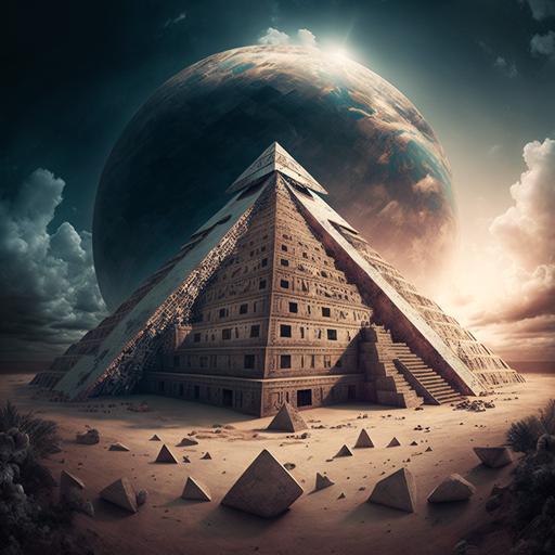 evento realista de piramides mayas funcionando como naves interestelares huyendo de un apocalipsis en la tierra