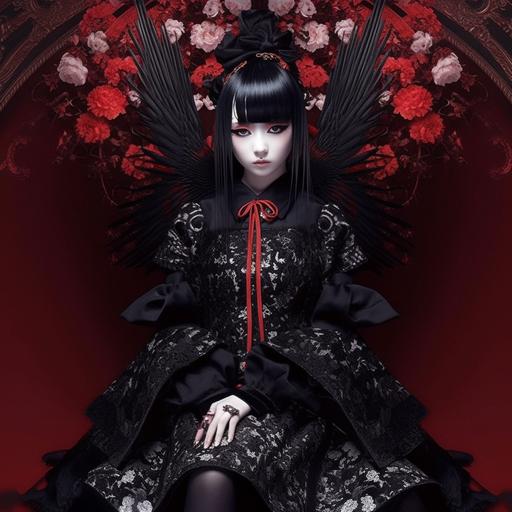 evil kuwaii Japanese girl, visual kei style, Babymetal, anime --v 5