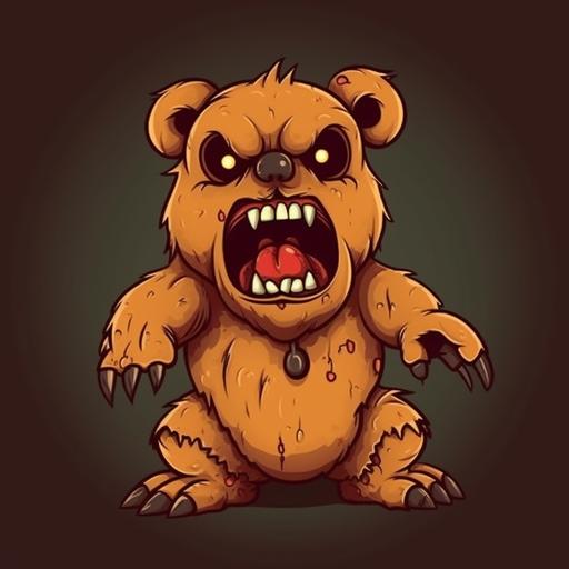 evil scary Teddy Bear cartoon character --v 5