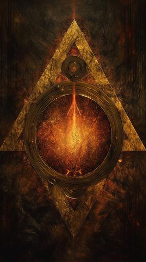 evil triangular circle with deadly thorns :: sacred circular triangle with holy brilliance --ar 9:16 --v 5.1