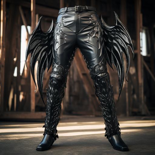 fake leather shiny pants caduceus