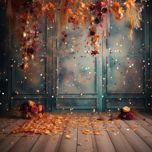 fall photography backdrop with confetti 5k image