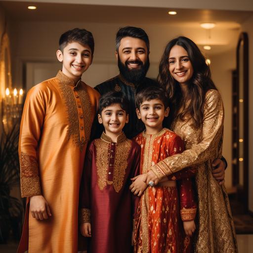 family, twinning, traditional wear, all same color, diwali theme, styling, happy, festivls