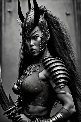 fearsome female Klingon warrior Princess, today is a good day to die, photographed by fan ho --ar 2:3 --q 2 --v 4 --s 750