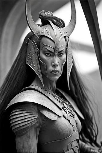 fearsome female Klingon warrior Princess, today is a good day to die, photographed by fan ho --ar 2:3 --q 2 --v 4 --s 750