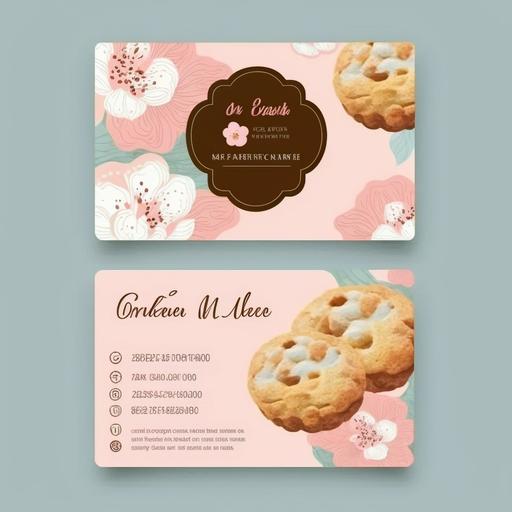 feminine business card template Chinese food cookie