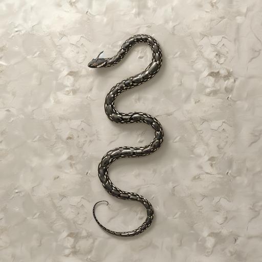 few unalome symbol made of a BOA snake with a blank background