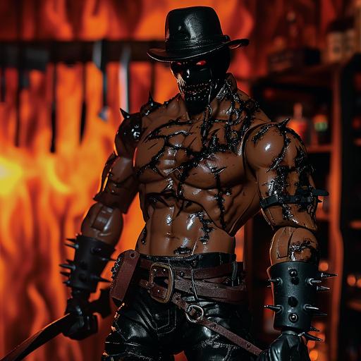 fire, hell (full body muscular freddy krueger hot vs cold full body muscular jason voorhees) Leather Bar, in the style of Tom of Finland  --v 6.0
