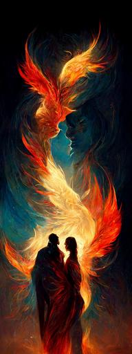 fire phoenix couple:: --h 4700 --w 1800