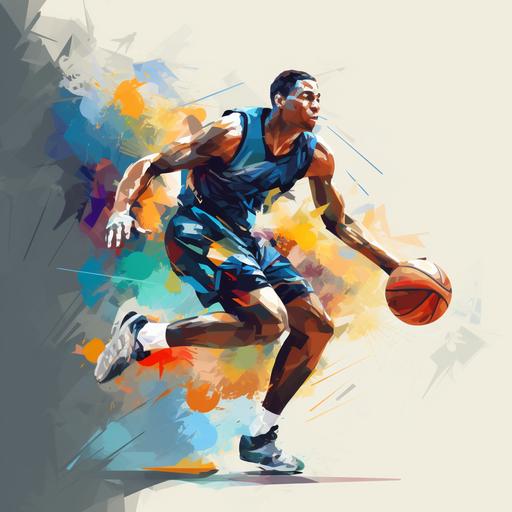basketball player passing ball, dynamic