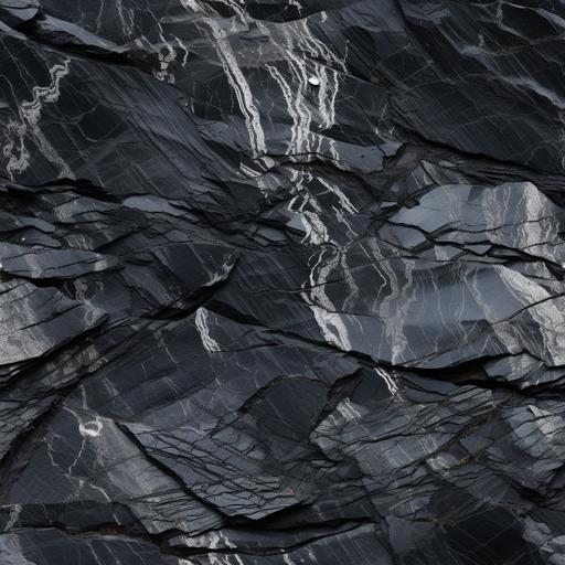 flakey uneven black obsidian rock, dirty marble, high resolution, hyper realism, photorealistic --tile