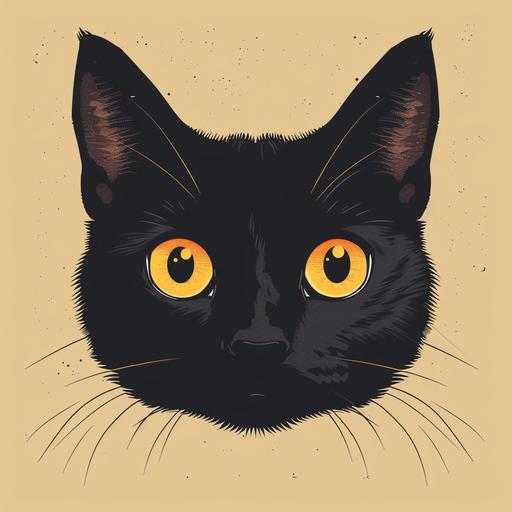 flat vector of a cat's head from a gift --v 6.0 --style raw --s 250