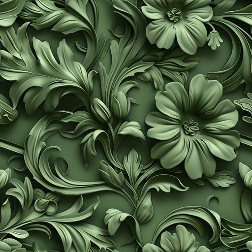 floral pattern 3d --tile --style raw