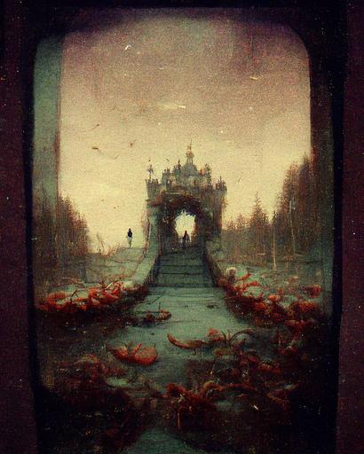 found footage :: the gates of crab :: polaroid picture, high detail --ar 4:5