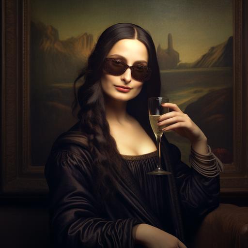 photo of Mona Lisa acting like a diva