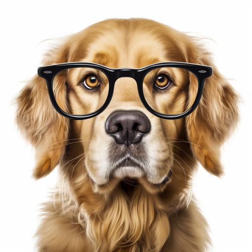 funny dog face with glasses PNG