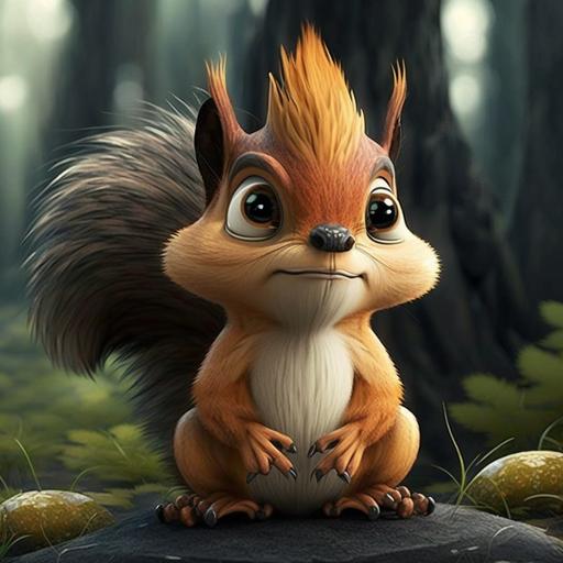 funny squirrel cartoon picture