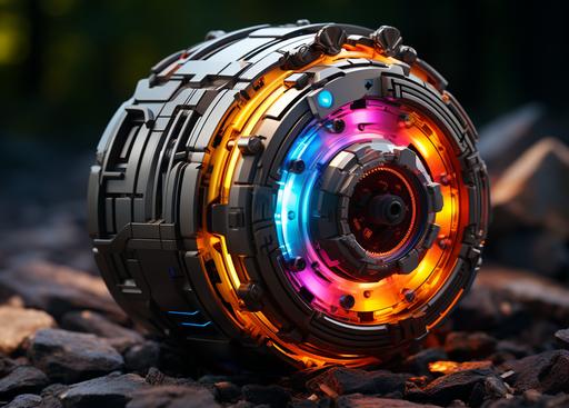 futuristic hardboiled war machine explosion gas cylinder turbine, cracked earth oozing multicoloured vibrant goo, realistic photo image, unreal engine, octana rendervolumetric lighting 3d, high key, 1 dof, 3d, realistic, high qualitygloomcore, photo taken with fujifilm superia, everyday life depiction, fawncore --ar 32:23 --s 1000