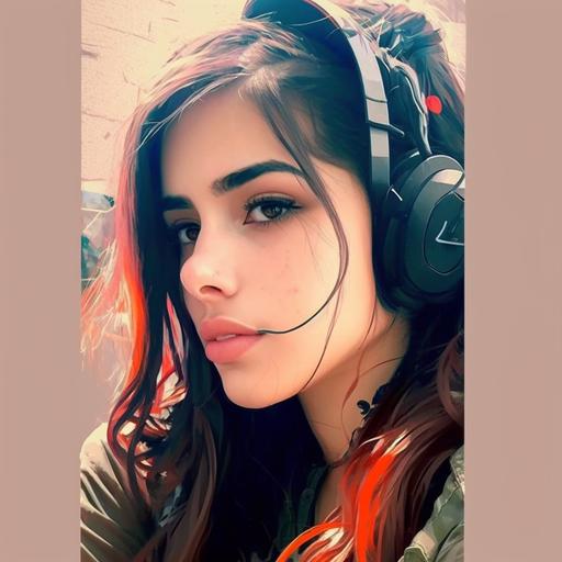 gamer girl with headset